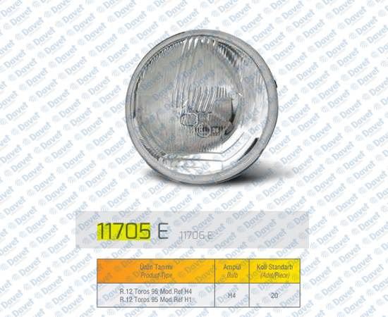 FARBA 11705E Far Reflektoru Dis H4 Cercevesiz R12 Toros 95>